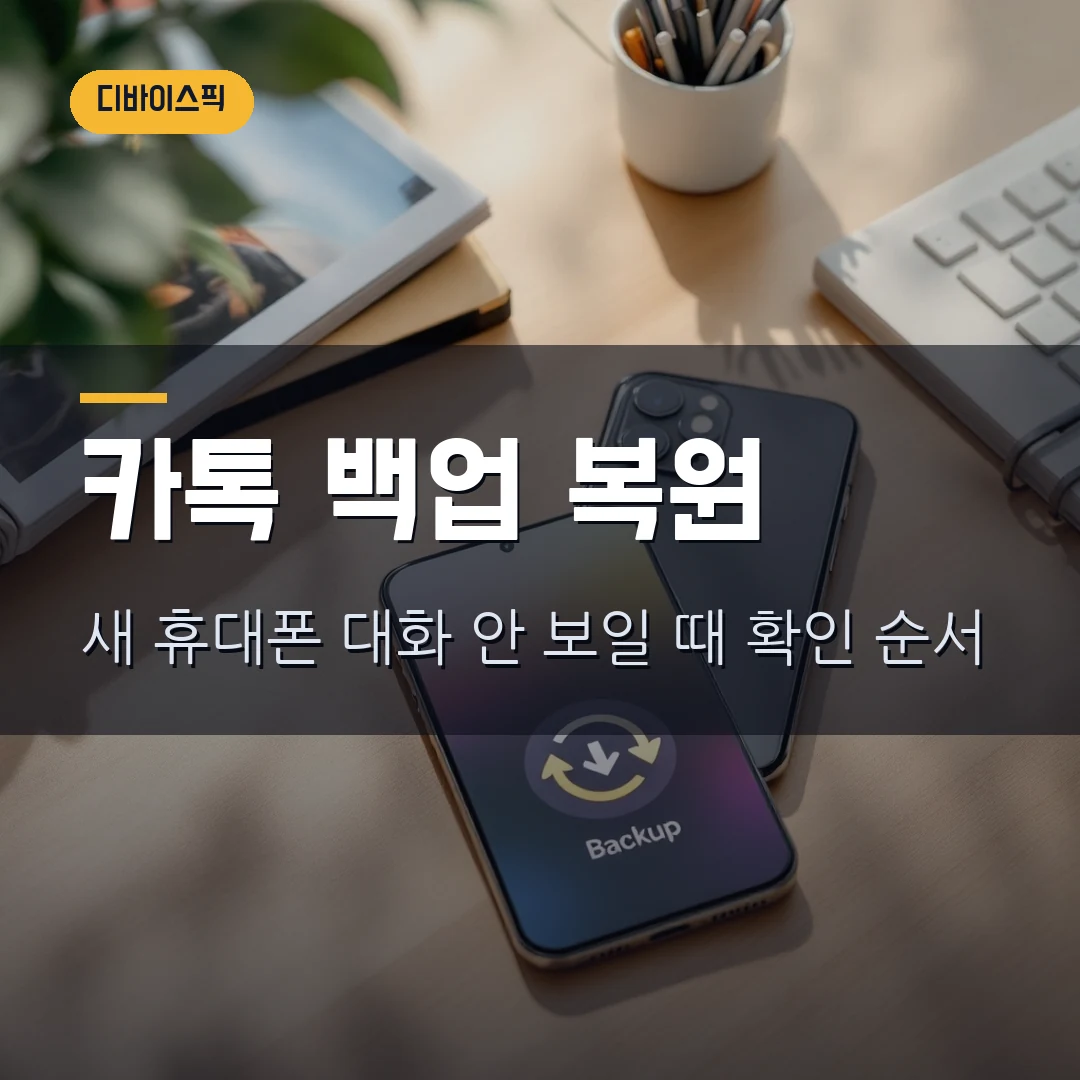 카카오톡 백업 복원 2026 — 새 휴대폰 대화 복원 조건 4가지