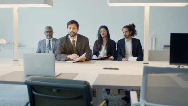 business team checking video privacy settings