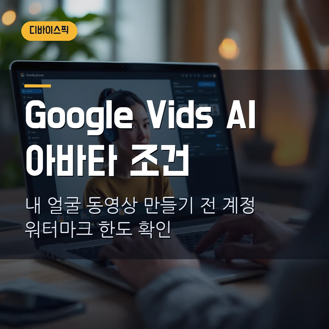 Google Vids AI 아바타 2026 – 내 얼굴 동영상 만들기 전 확인할 조건 4가지