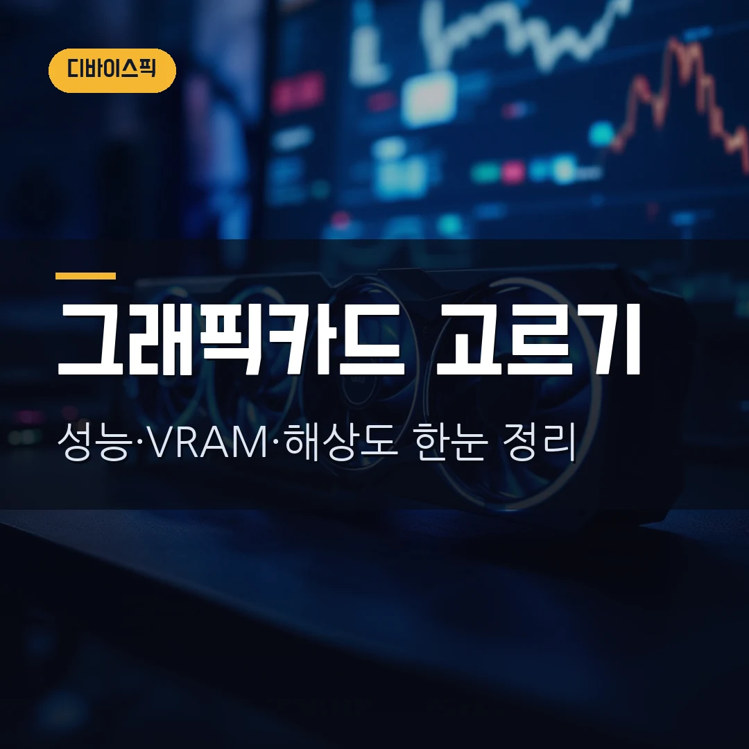 그래픽카드 고르는 법 2026 — RTX 5070·라데온 RX 9070, VRAM·해상도·전력까지 직접 비교했습니다