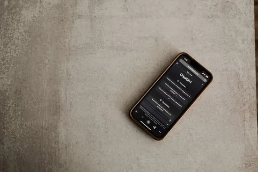 smartphone AI chat app privacy settings screen symbolic