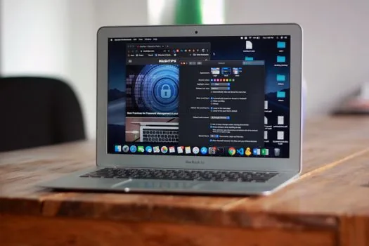 Windows 11 default apps settings showing Chrome and Microsoft Edge browser choices on a clean laptop screen