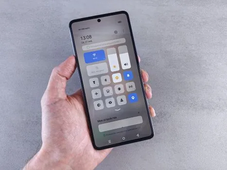 iPhone control center focus mode toggle realistic close-up