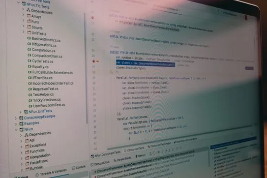 Korean laptop screen showing OCR verification interface with blurred text blocks, scanner beside notebooks, privacy checklist card, realistic tech workspace | OCR 결과 검수와 개인정보 제외 기준을 확인하는 장면