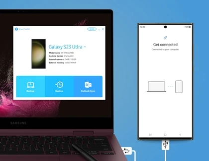 Samsung Smart Switch PC/Mac 백업 복원 화면