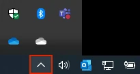 OneDrive 숨겨진 아이콘 확인 화면