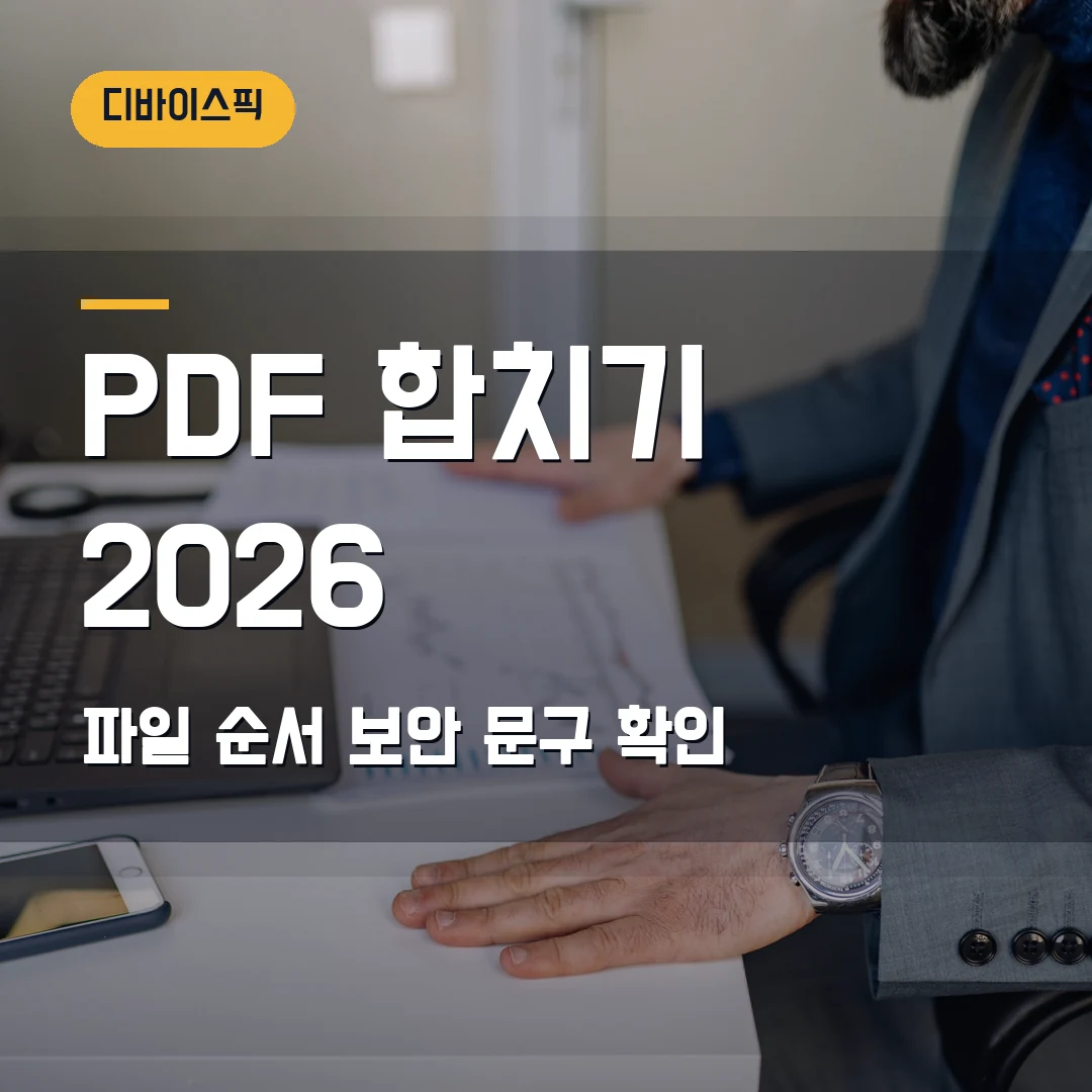 PDF 합치기 2026 — Adobe Acrobat 온라인에서 파일 순서·보안 문구 막힐 때
