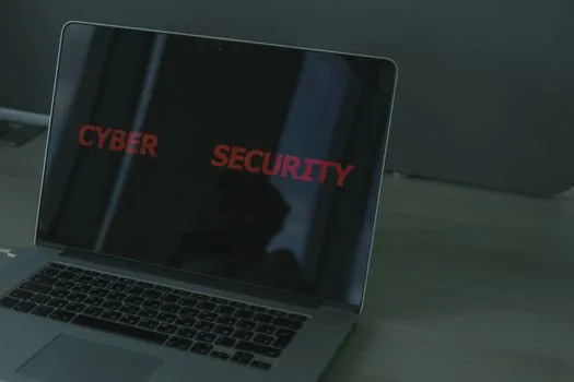 close up of office computer access permission settings with security badge and audit log notebook, realistic Korean workplace cybersecurity scene, no readable text