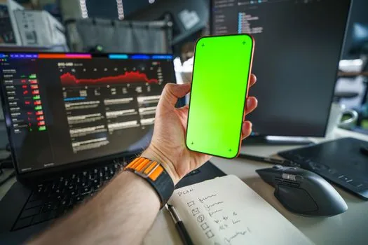 user opening OneNote notebook in web browser to compare with desktop app, Microsoft account sign-in prompt, realistic desk photo | 웹 브라우저에서 OneNote 전자 필기장을 열어 비교하는 장면
