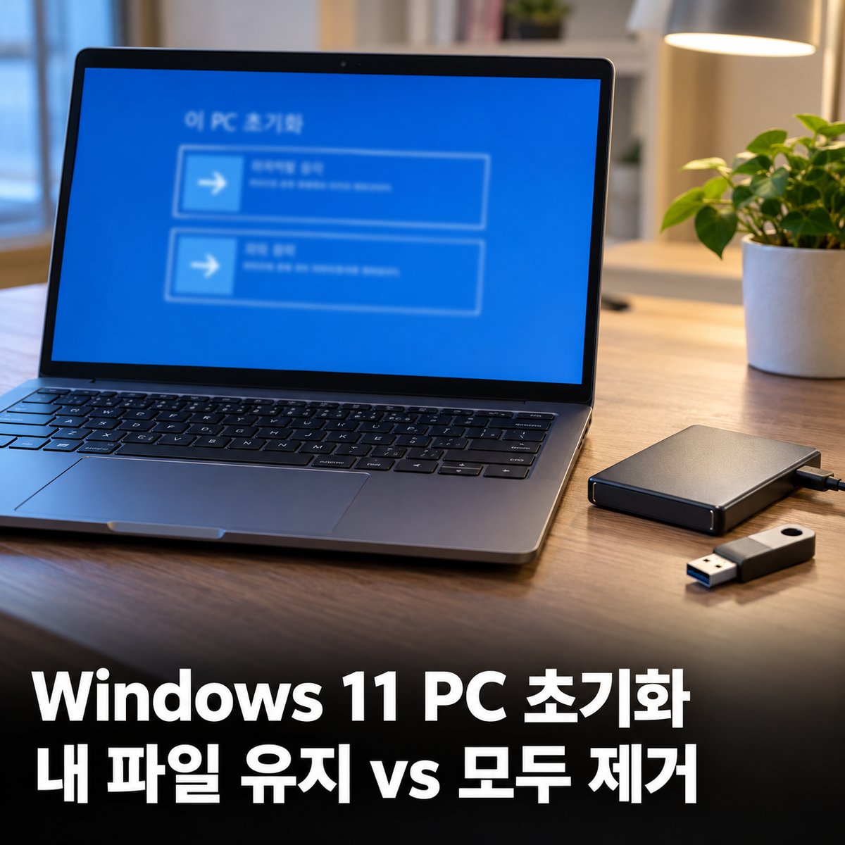 Windows 11 PC 초기화, 내 파일 유지와 모든 항목 제거 차이·클라우드 다운로드 고르는 기준