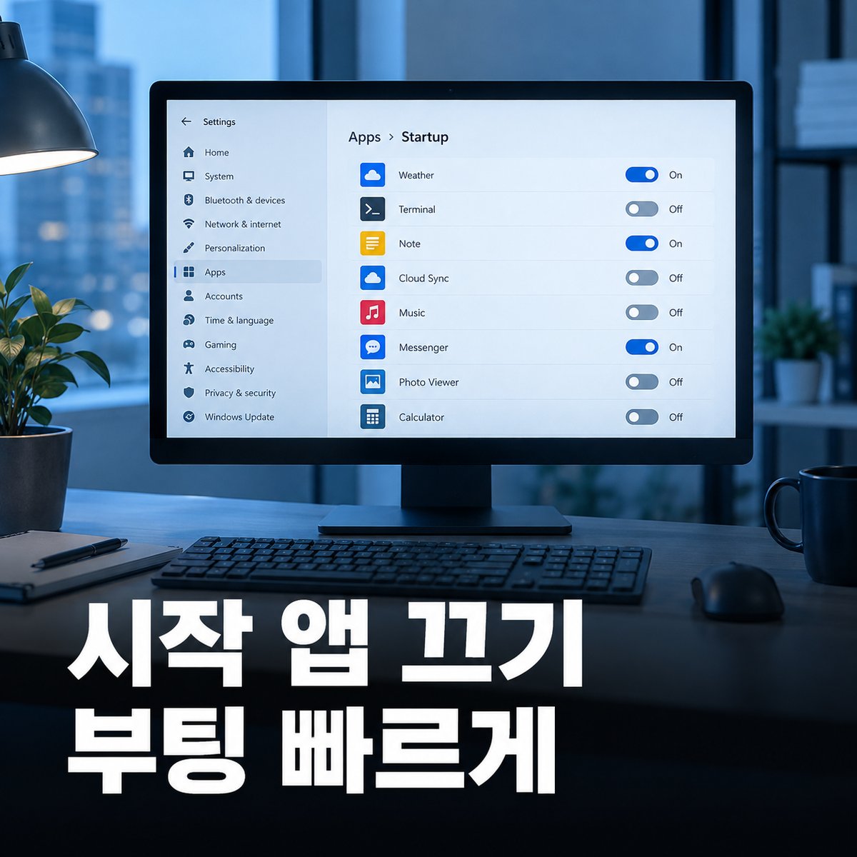 Windows 11 시작 앱·백그라운드 앱 끄기, 부팅을 가볍게 하는 설정