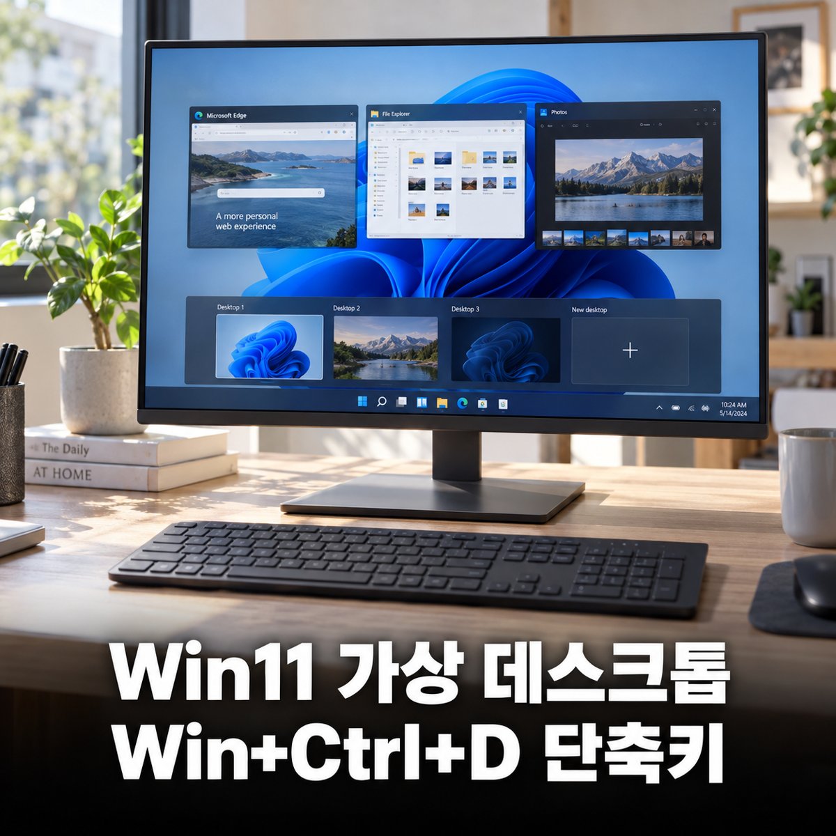 Windows 11 가상 데스크톱, Win+Ctrl+D로 만들고 전환·닫기
